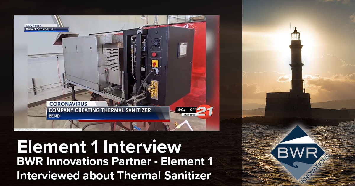 Element 1 - a BWR Innovations partner interviewed by KTVZ.com about thermal sanitizer solutions using fuel cells